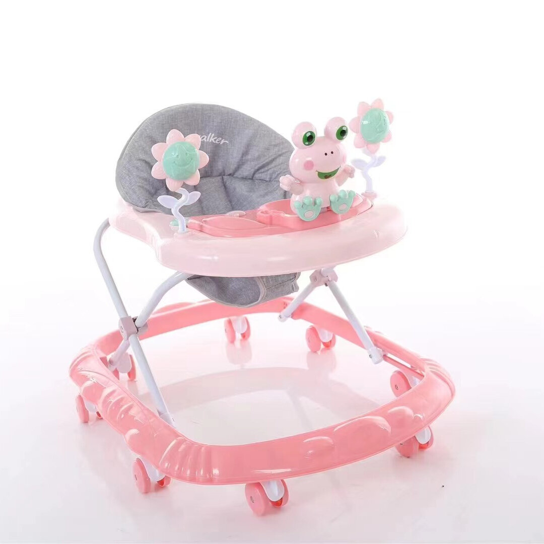 Trotteur Bébé Rose Pliable