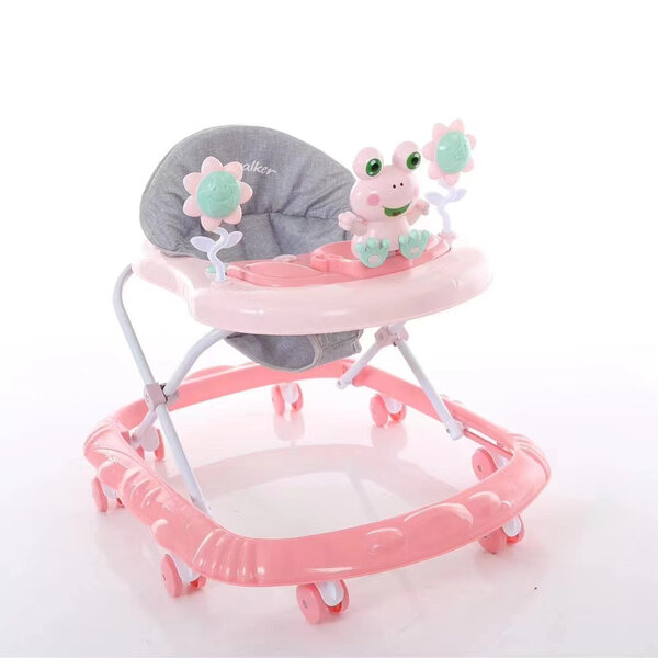 Trotteur Bébé Rose Pliable