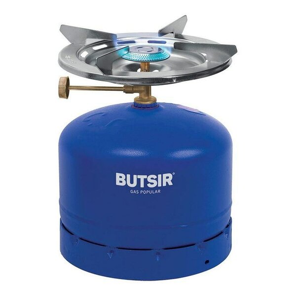 Cylinder with burner