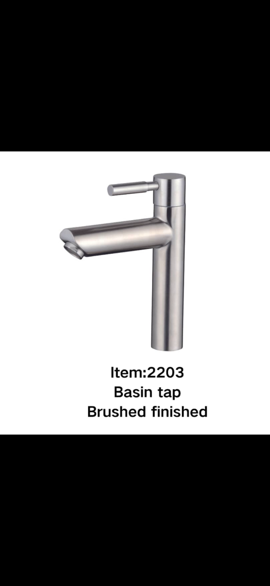 Robinet de lavabo finition brossée