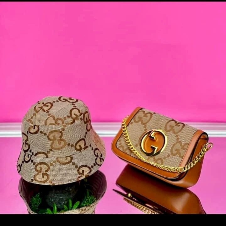 Ladies classy handbags with cap and hat