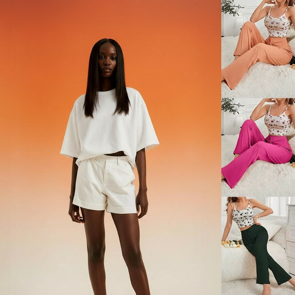 Pantalons évasés colorés pour femmes
