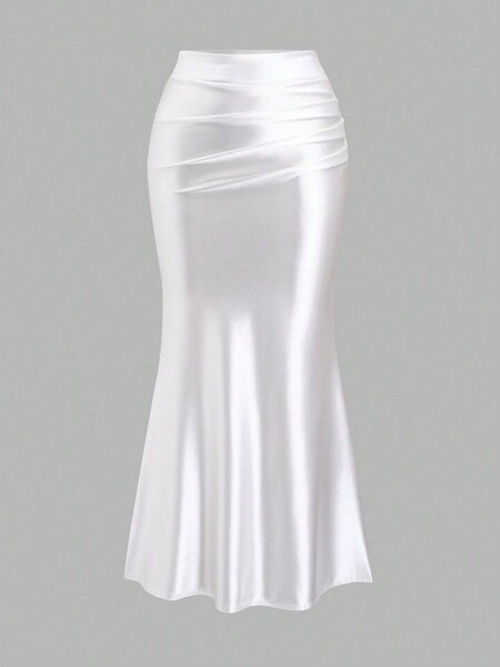 Jupe En Satin Élégante Pour Femme