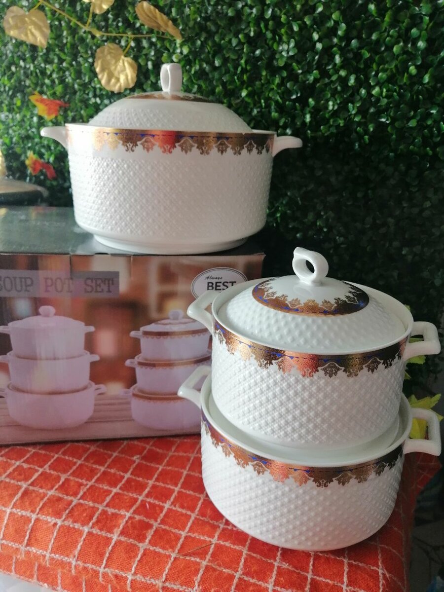 Ensemble 3 soupières cassables