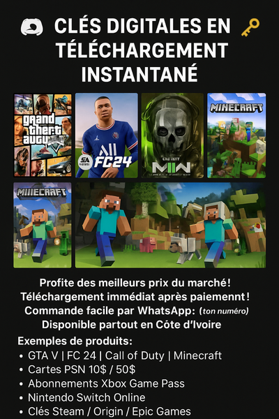 CLÉS DIGITALES TÉLÉCHARGEMENT
