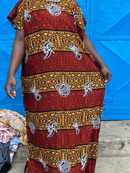 Robe africaine en wax coloré