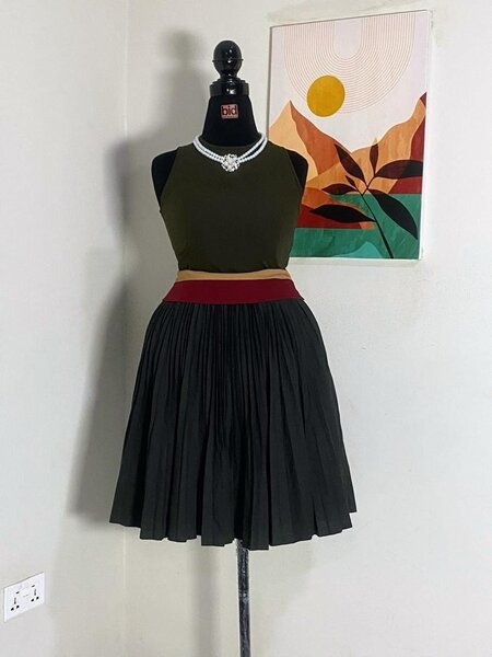 Ladies Pleated skirt and top