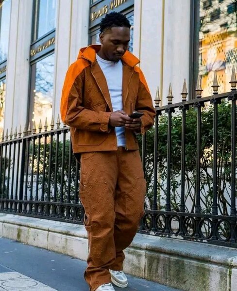 Veste Homme en Cuir Marron Tendance