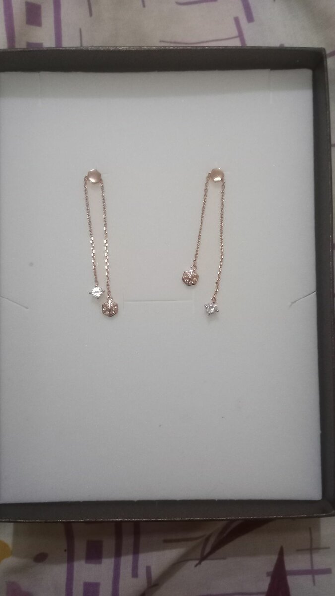 Rose drop earrings
