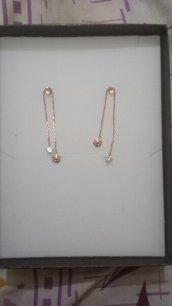 Rose drop earrings