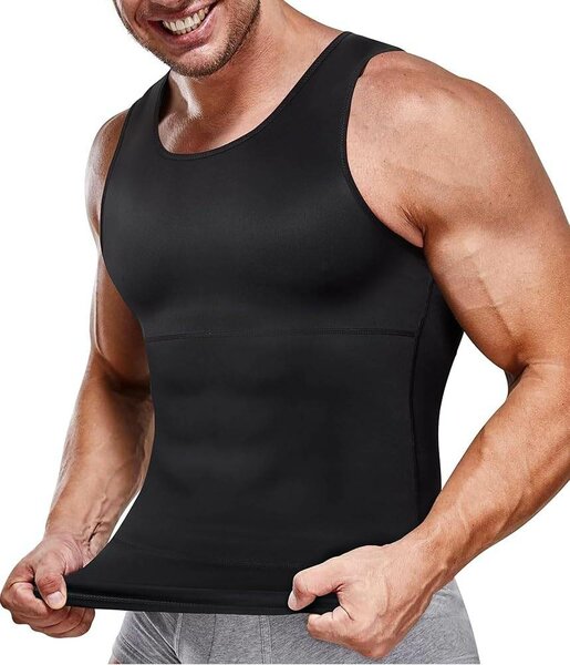 Débardeur Amincissant Homme Noir