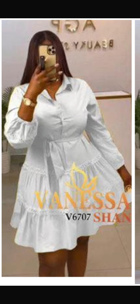 Robe chemise blanche élégante