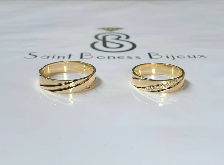 Bague alliance or jaune 18k