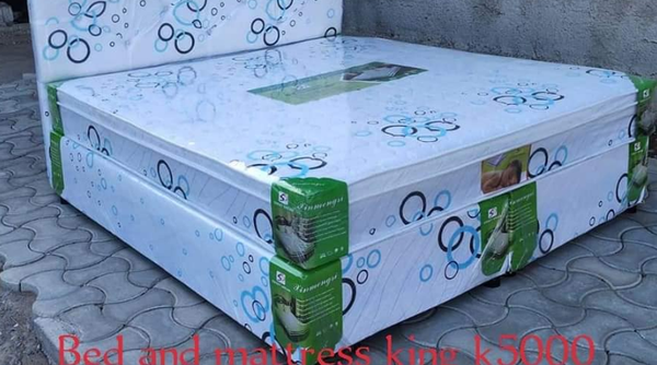 bed with mattress