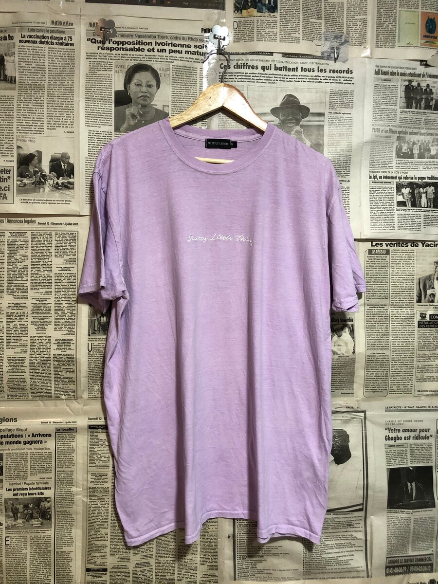 T-shirt lilas unisexe décontracté