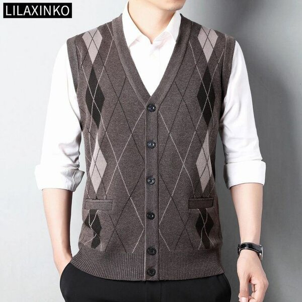 Gilet Homme Argyle Élégant