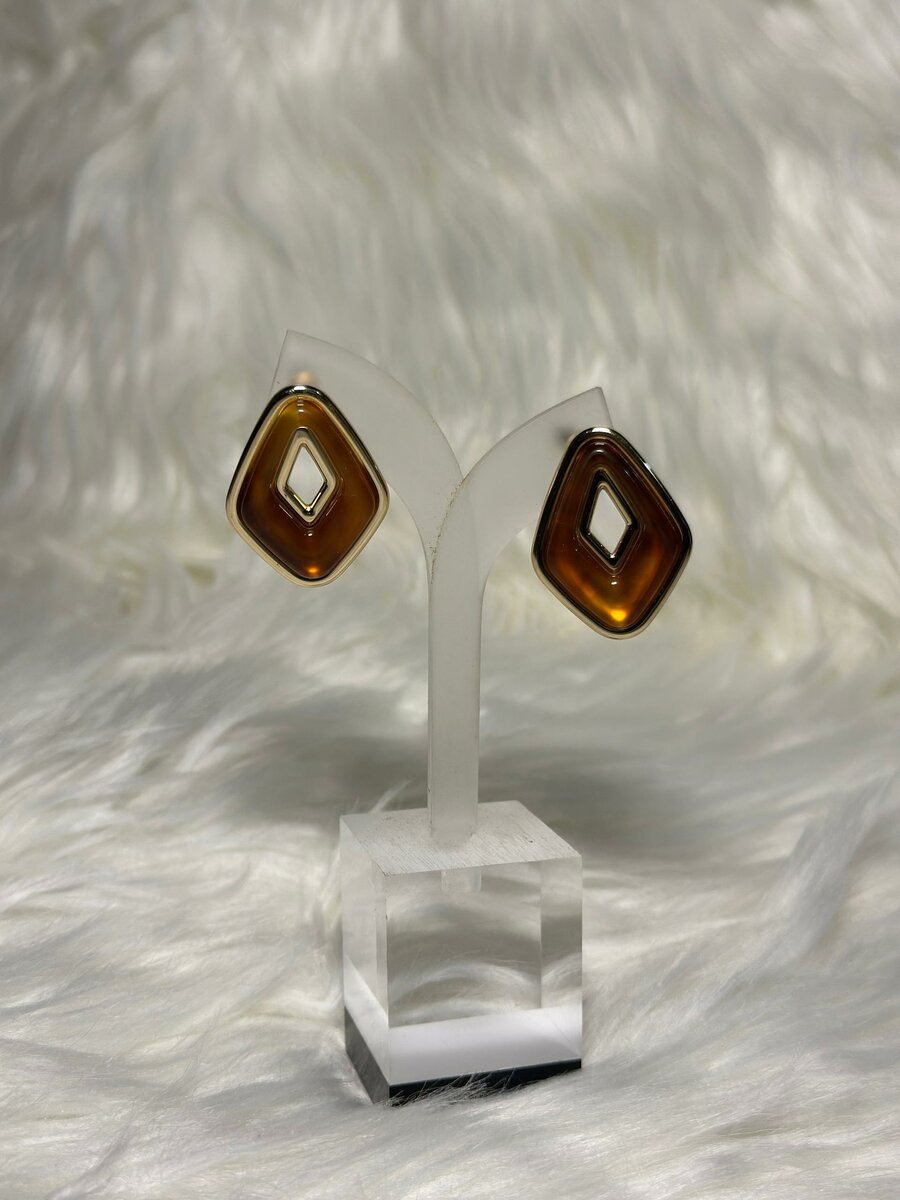 Boucles d'oreilles modernes carrées