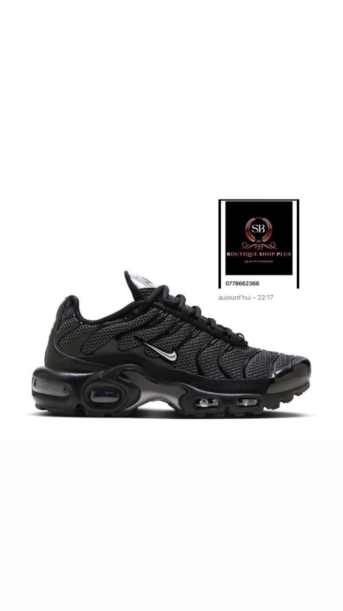 Basket Nike tn plus authentique avec sa boîte