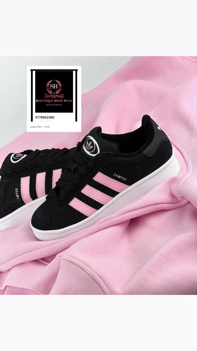 Basket adidas campus original dans carton