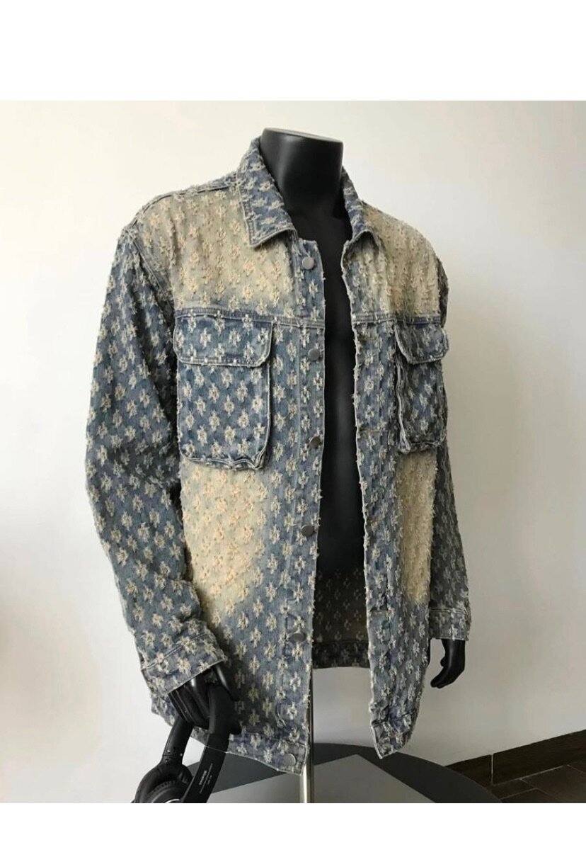 Veste en jean motif tendance