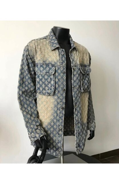 Veste en jean motif tendance