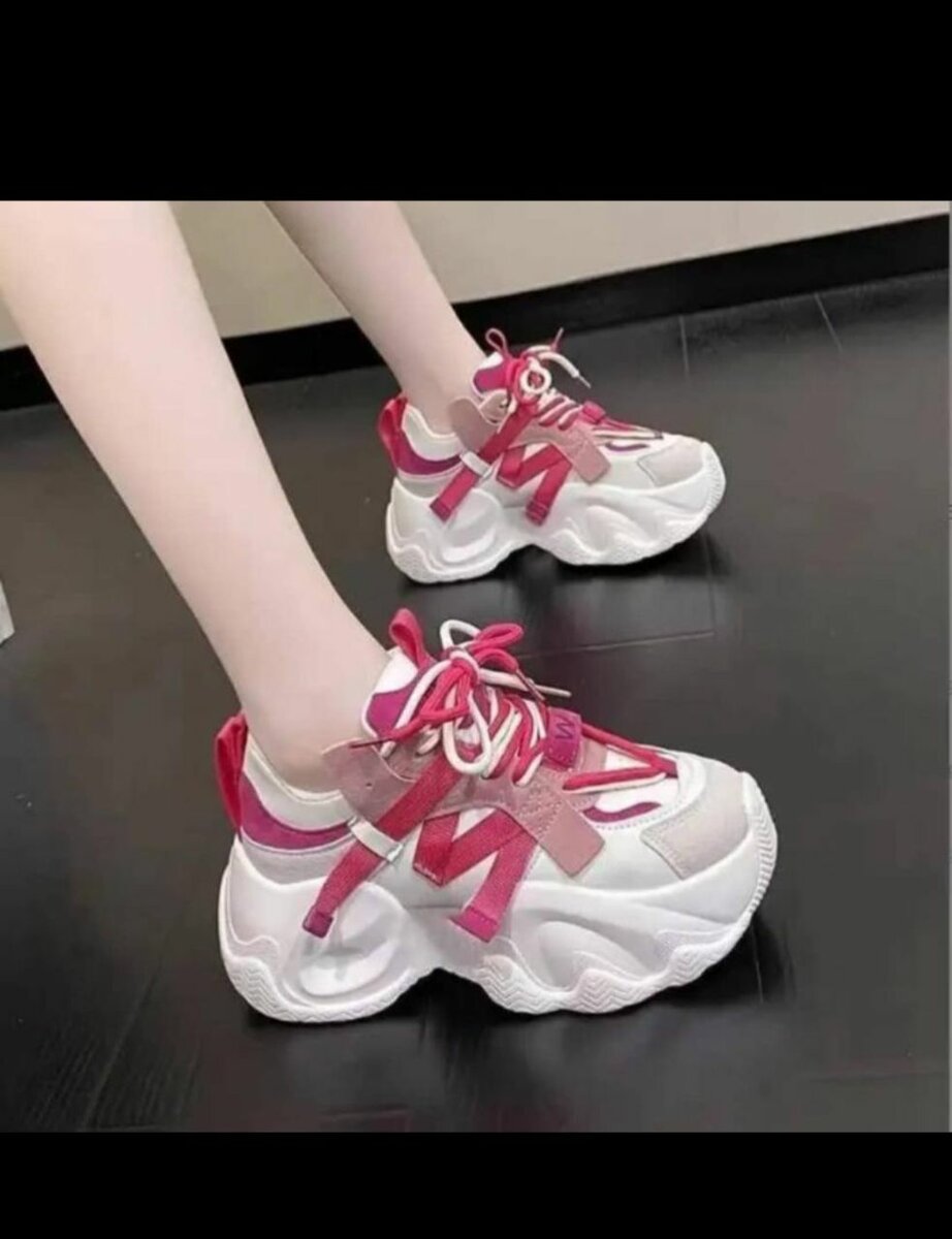 Baskets Chunky Rose Femme