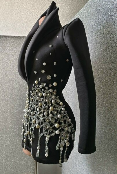 Women fashion beaded blazer