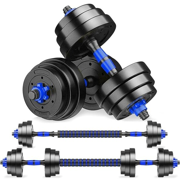 KIT D'HALTÈRE DE 20KG + BARRE DE CONNEXION