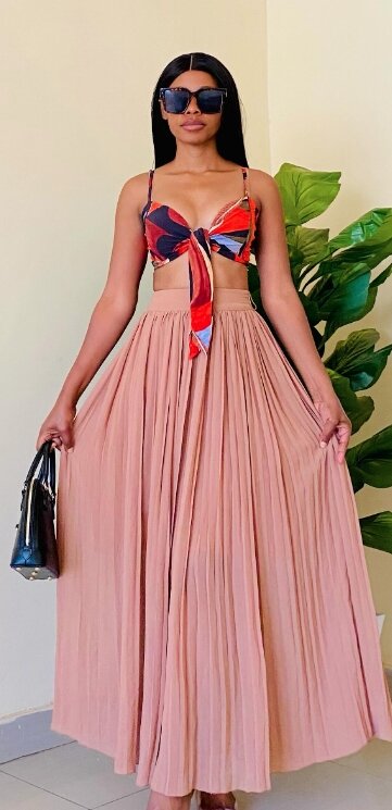 Set top and skirt