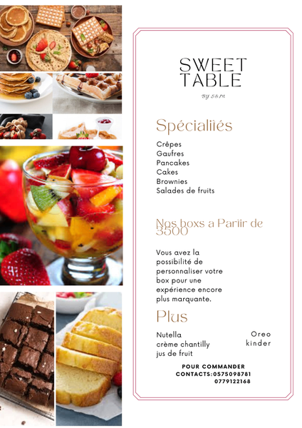 Boxs de gourmandise