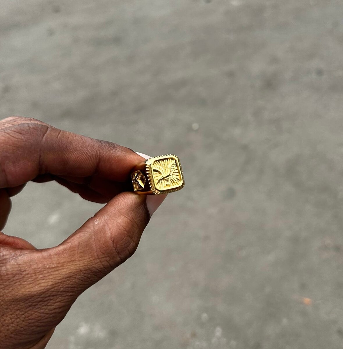 Bague Homme Dorée