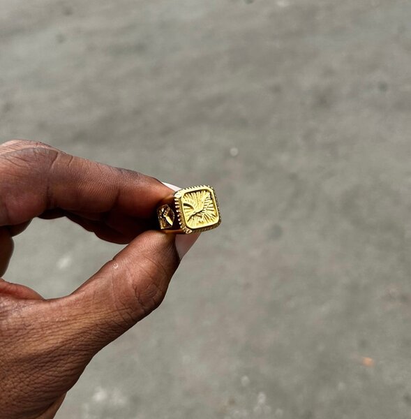 Bague Homme Dorée