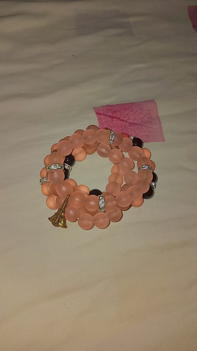 Frosted Pink Quartz Bracelet