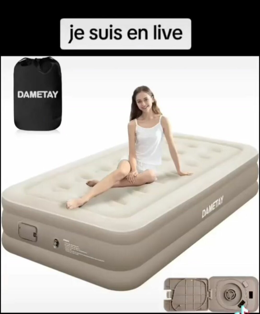Matelas gonflable Rechajeable automatique