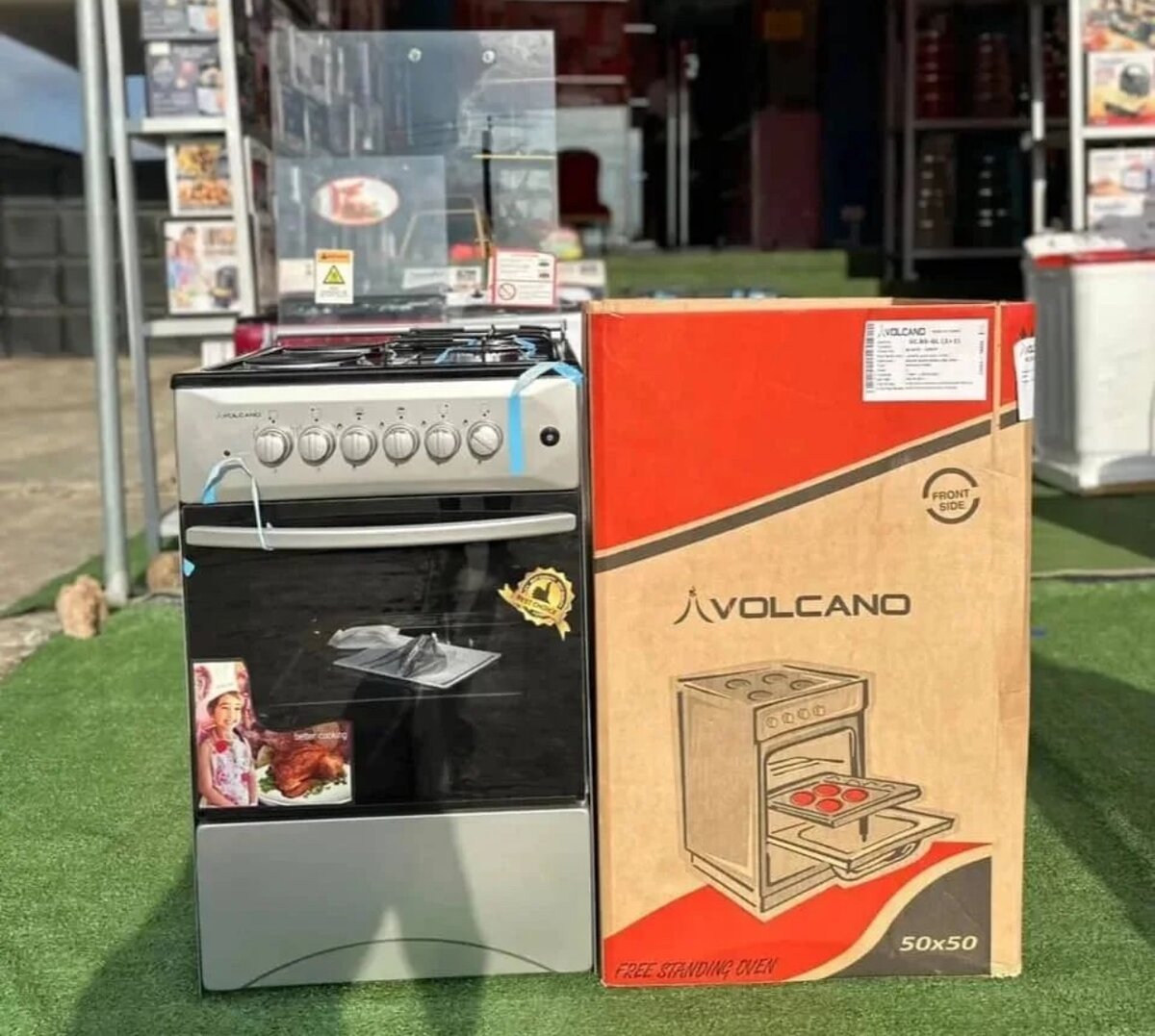 Burner with oven and grill