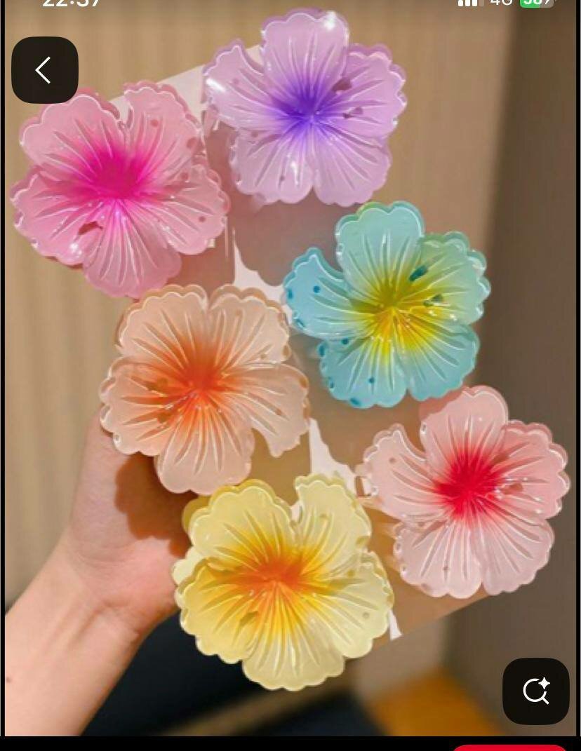 Grandes pinces à cheveux fleurs