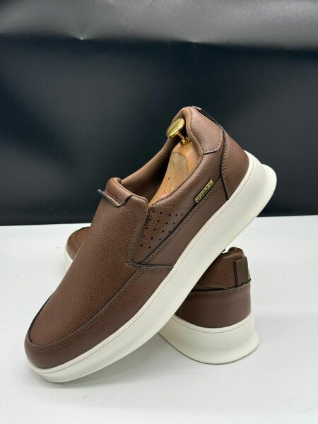 Mocassins homme en cuir marron