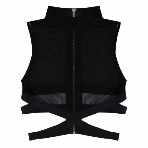 Women's Mesh Sheer Crop Top