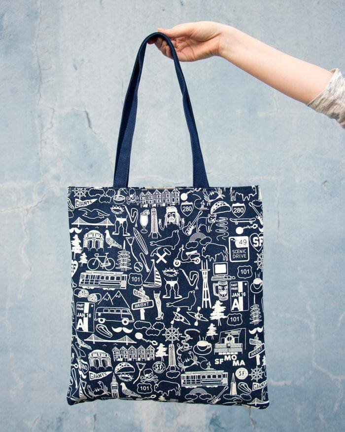 Sac en tissu imprimé moderne
