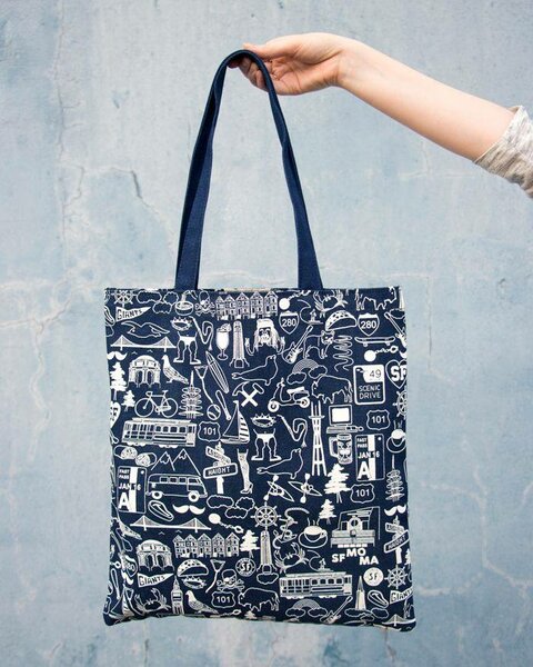 Sac en tissu imprimé moderne