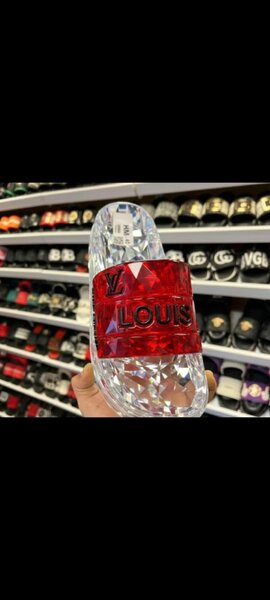 Mules transparents avec logo