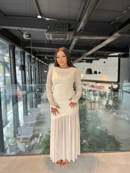 beige dress