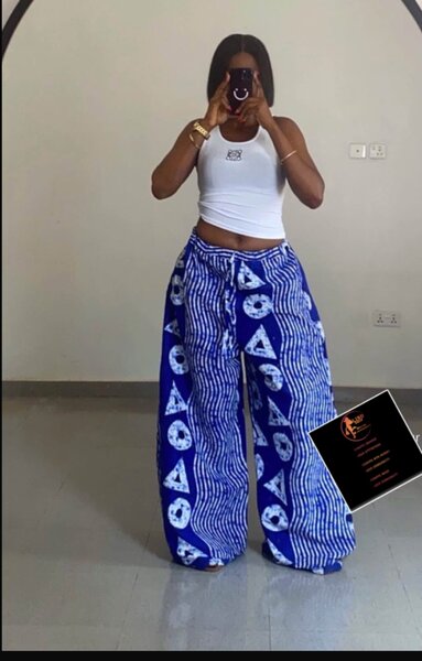 Pantalon ankara baggy simple mais élégant