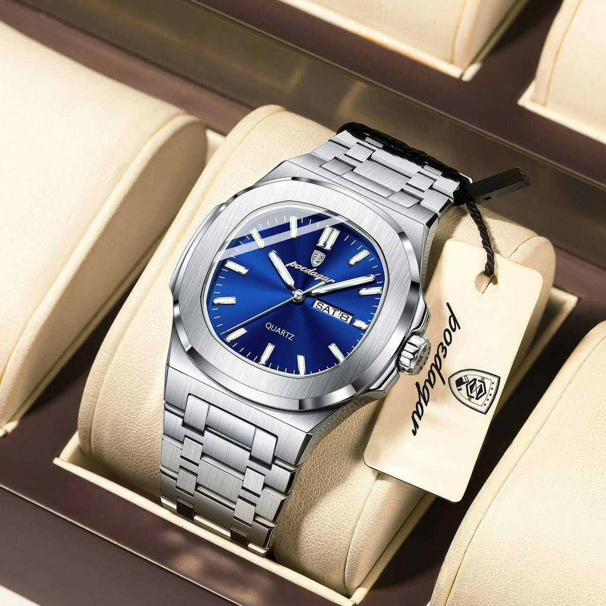 Montre élégante en acier inoxydable