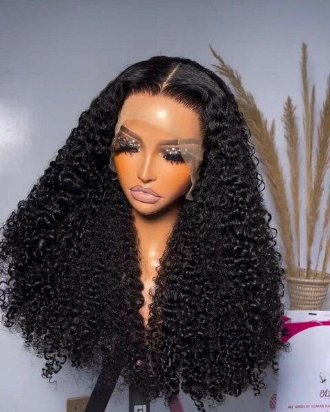 deep wave curly lace front wig