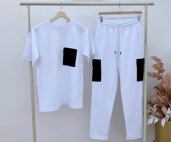 Complet Pantalon et T-shirt 100% coton bien lourd