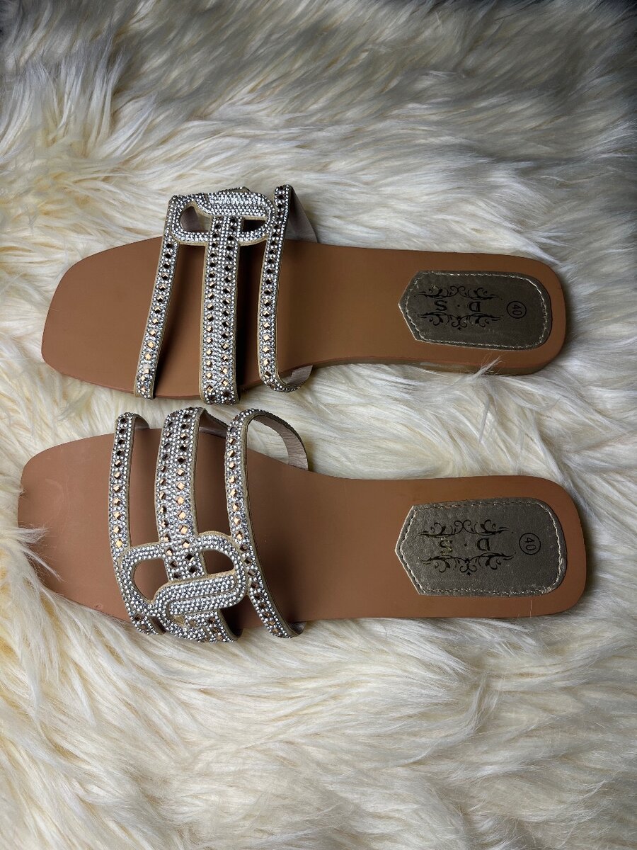 Sandales strass élégantes femme