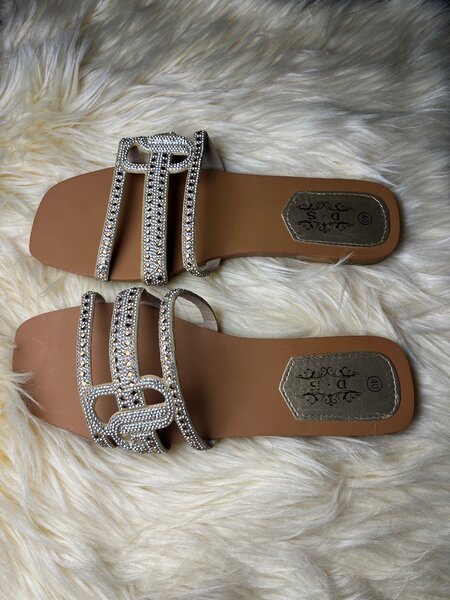 Sandales strass élégantes femme