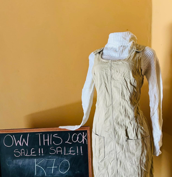 Sarafan dress beige