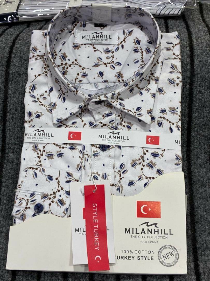 Chemise Homme Imprimée Blanche